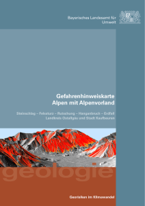 Gefahrenhinweiskarte Alpen mit Alpenvorland