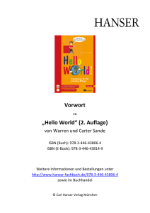 Vorwort - Carl Hanser Verlag