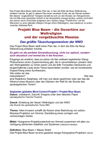 Projekt Blue Beam - die Ouvertüre zur Weltreligion und der