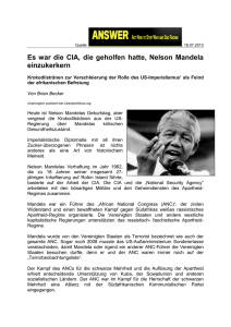 Es war die CIA, die geholfen hatte, Nelson Mandela einzukerkern