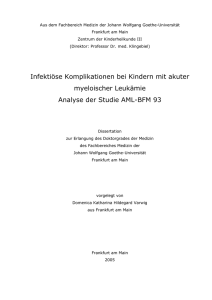 Infekti&ouml;se Komplikationen bei Kindern mit akuter