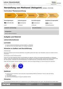 Herstellung von wethanol (Holzgeist) (Artikelnr.: P7171700)