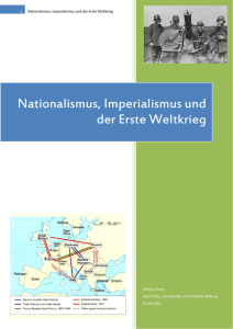 Nationalismus, Imperialismus und der Erste Weltkrieg
