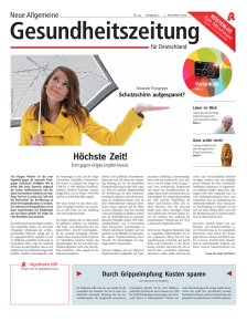 Höchste Zeit! - Neue Allgemeine Gesundheitszeitung für Deutschland