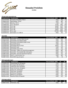 Slowakei Preisliste - SISEL International, LLC.