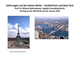 Lieferungen auf der letzten Meile – Vorbild Paris und New York