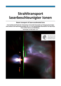 Strahltransport laserbeschleunigter Ionen - TUprints