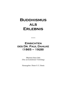 Buddhismus als Erlebnis