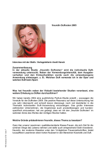 freundin Duftnoten 2005 Interview mit der Stellv. Verlagsleiterin