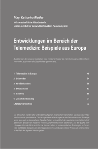 Entwicklungen im Bereich der Telemedizin: Beispiele aus Europa