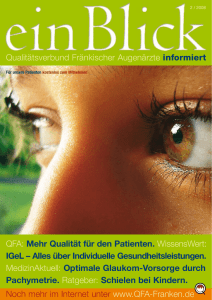 einBlick - Ausgabe 02/2008 - QFA - Qualitätsverbund Fränkischer