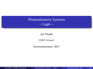 Wissensbasierte Systeme – Logik