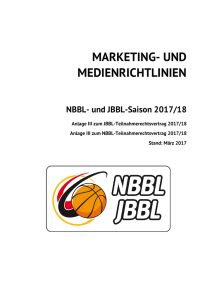 NBBL/JBBL Marketing- und Medienrichtlinien 2017/18