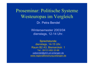 Proseminar: Politische Systeme Westeuropas im Vergleich