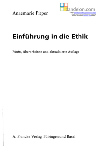 Einführung in die Ethik