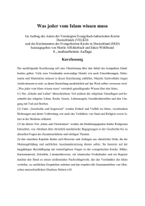 Was jeder vom Islam wissen muss - Evangelischer Kirchenbezirk