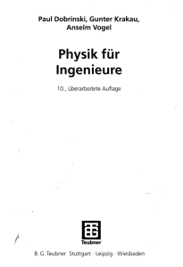 Paul Dobrinski, Gunter Krakau, Anselm Vogel Physik für Ingenieure