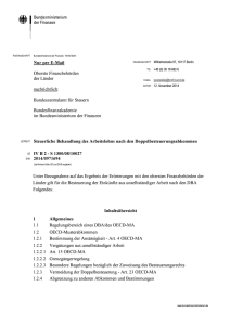 I Bundesministerium der Finanzen POSTANSCHRIFT