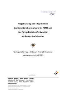 Fragenkatalog der FAQ-Themen zu FSME