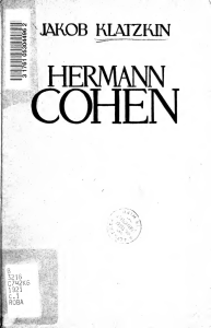 Hermann Cohen - University of Toronto