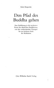 Den Pfad des Buddha gehen