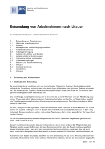 Entsendung von Arbeitnehmern nach Litauen - IHK Hannover