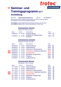 Anmeldung zur Ihrem Wunschtermin der Trotec