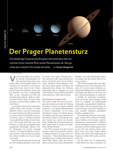 Der Prager Planetensturz - Spektrum der Wissenschaft