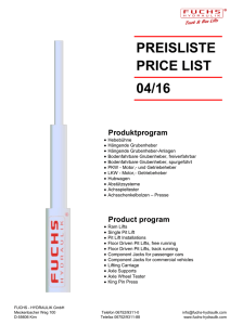 PREISLISTE PRICE LIST 04/16 - Fuchs