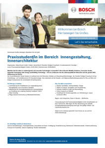 Praxisstudent/in im Bereich Innengestaltung, Innenarchitektur