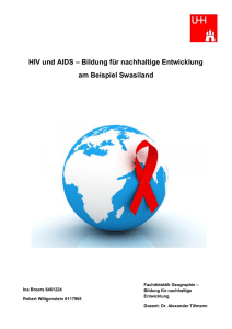 HIV und AIDS &ndash; Bildung f&uuml;r nachhaltige Entwicklung am Beispiel