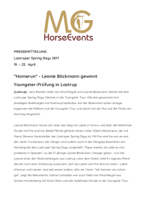 “Homerun” - Leonie Böckmann gewinnt Youngster