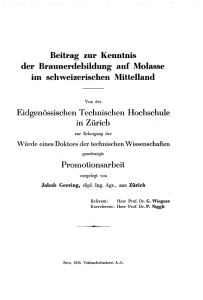 der Braunerdebildung auf Molasse - ETH E