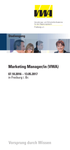 Vorsprung durch Wissen Marketing Manager/in