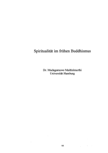 Spiritualität im frühen Buddhismus