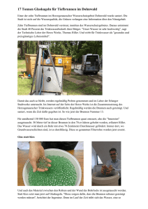 17 Tonnen Glaskugeln für Tiefbrunnen im Dohnwald