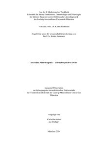 Die feline Panleukopenie - Eine retrospektive Studie
