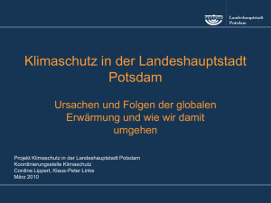 Klimaschutz in der Landeshauptstadt Potsdam