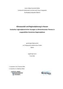 Regionalplanung und Klimawandel in der Metropolregion Frankfurt