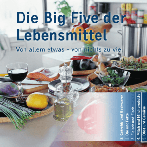 Die Big Five der Lebensmittel - Max Rubner-Institut