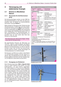 4 Versorgung mit elektrischer Energie