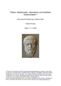 Platon - Webseite von Susanne Albers