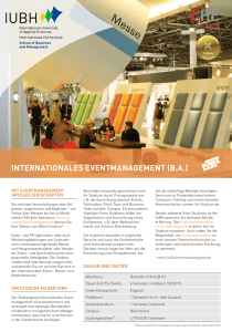 internationales eventmanagement (ba) - WiWi