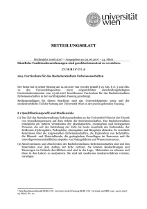 mitteilungsblatt - Universität Wien