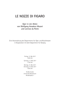 le nozze di figaro - Universität Mozarteum