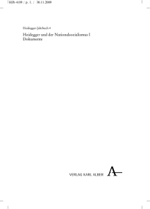 Heidegger und der Nationalsozialismus I Dokumente