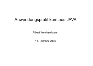 Anwendungspraktikum aus JAVA