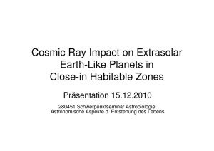Cosmic Ray Impact on Extrasolar Earth-Like Planets in Close