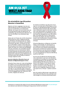 Die wirtschaftliche Lage HIV-positiver Menschen in Deutschland