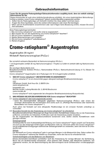 Cromo-ratiopharm® Augentropfen - Aliva